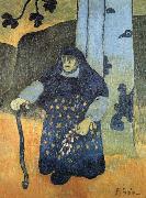 Paul Serusie, old berton woman under a tee